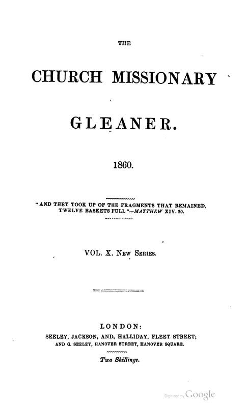 1860 The Church Missionary Gleaner New Series Vol 10