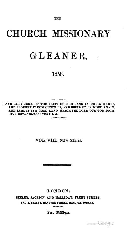 1858 The Church Missionary Gleaner New Series Vol 8